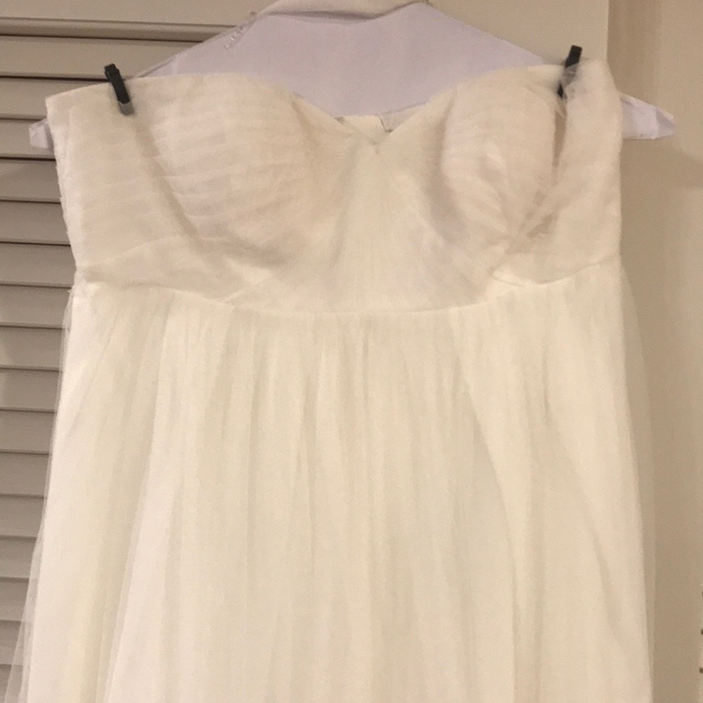 Jenny Yoo strapless tulle dress with sash!